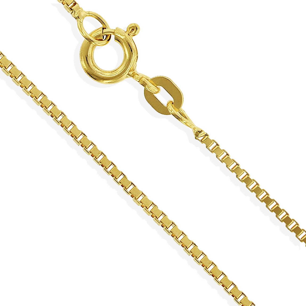 14K Gelb Gold Massiv 3.5mm Miami Kuba Link Kette Armband Hummer