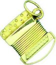 Knopferlharmonika Ketten Anhänger Gold