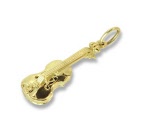 Geige Violine Anhänger aus Gold
