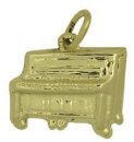 Klavier Pianino Gold Anhänger