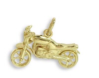 Motorrad Anhänger Gold 585