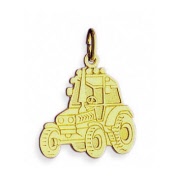 Traktor Trecker Anhänger Gold 585