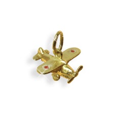 Flugzeug Anhänger aus 14 Karat Gold