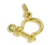 Schiffs Schäkel Anhänger aus Gold
