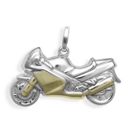 Bike Motorrad Bikerschmuck Silberanhänger