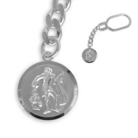 Heiliger Florian Schlüsselanhänger Silber