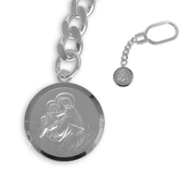 Heiliger Antonius Schlüsselanhänger Silber