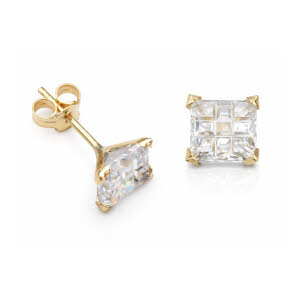 Zirkonia Ohrstecker Gold 14K