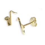 Saxophon Ohrstecker Gold