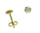 Goldohrstecker mit Zirkonia Blume 811094