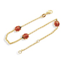 Käfer Armband 14 Karat Gold für Kinder