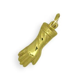 Echt 14 Karat Gold 585 Anhnger Handschuh (Art.212179)