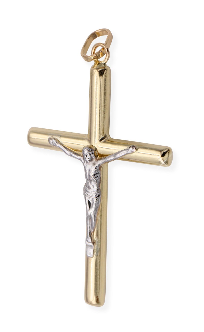 Kreuz-Anhänger Aus 14 Karat Gold 585 – 27 Mm Hoch, Mit Gratis-Gravur & Geschenketui
