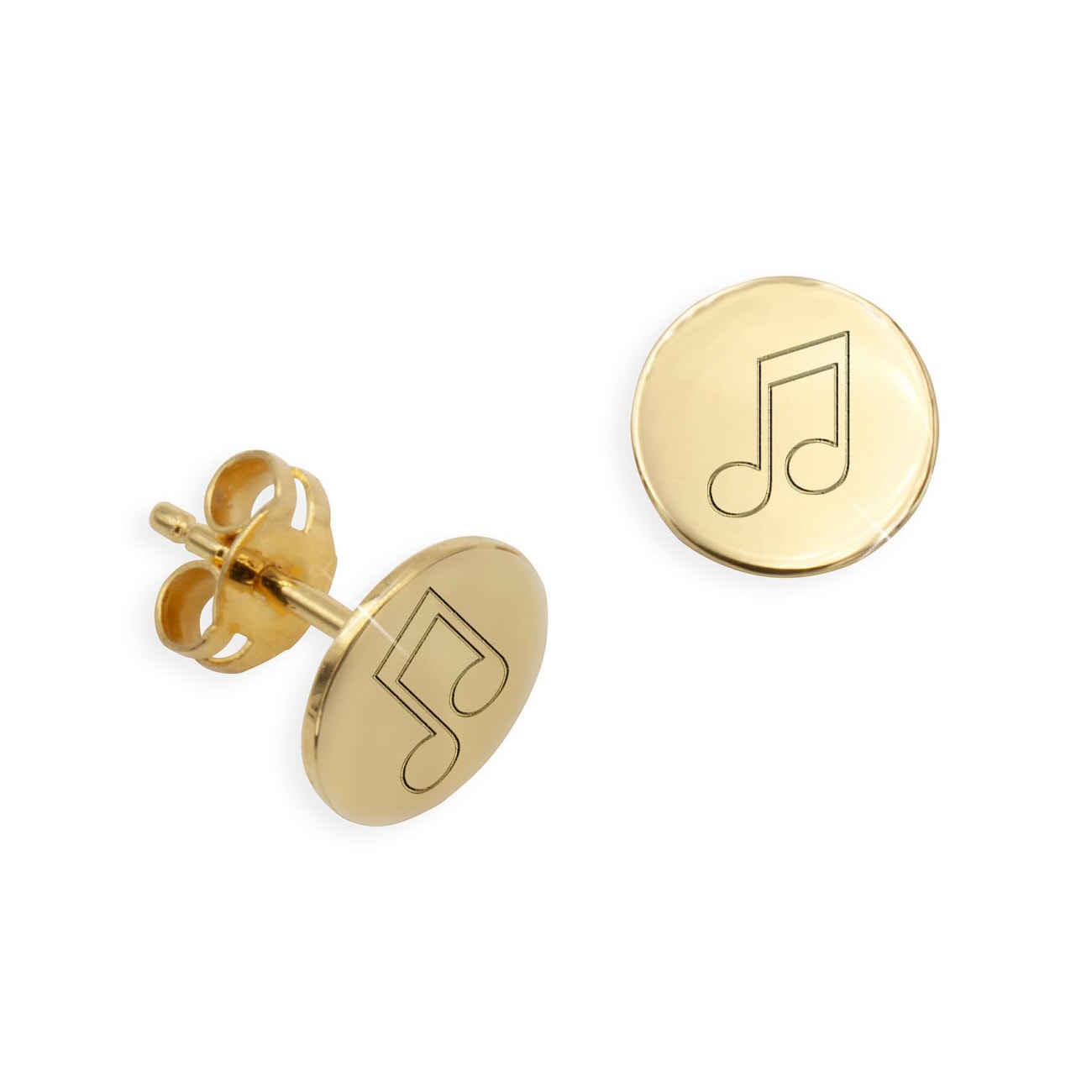 Ohrstecker Musiknoten aus 8 Karat Gold