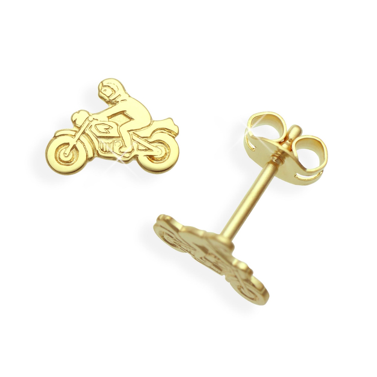 Nklaus Ohrstecker Motorrad 333er Gold 8 Karat Einzelstück 8 4mm